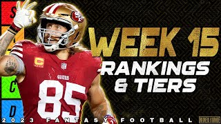 Top 16 TE & QB Rankings - Week 15 Fantasy Football