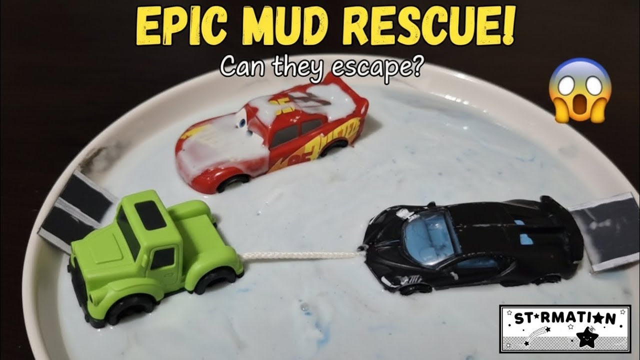 Super Car Stuck in Deep White Mud🚗- Recovery🛻 & Wash 🚿🧽
