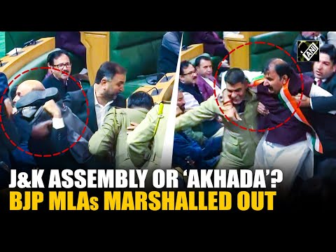 J&K Assembly turns into ‘Akhada’, BJP MLAs entering the well marshalled out on speaker’s orders