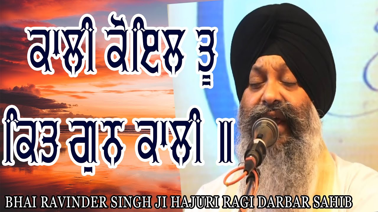  KALI KOYAL TU KIT GUN KALI Bhai Ravindar Singh Ji Hazoori Ragi DarBar Sahib