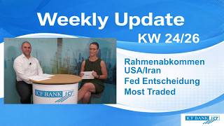 Was Anleger wissen müssen - Rahmenabkommen USA/Iran, Fed Entscheidung, Most Traded (KW25/26)