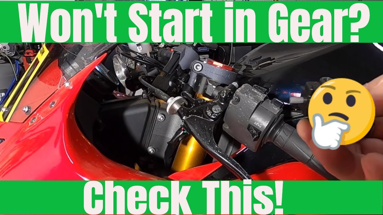 MOTORCYCLE WON'T START IN GEAR? DO THIS EASY CHECK! - YouTube