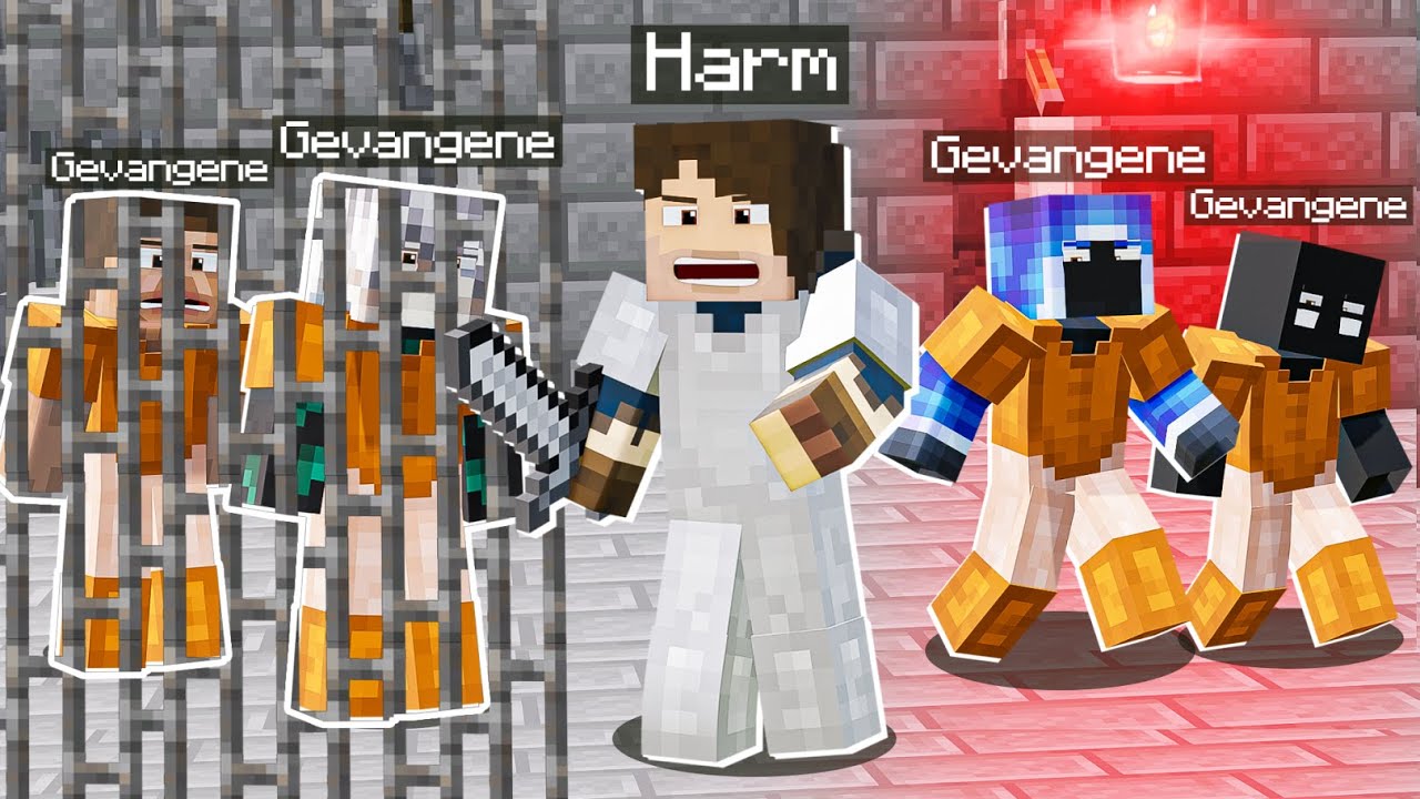 10 GEVANGENEN VS 1 BEWAKER - Minecraft Prison Break