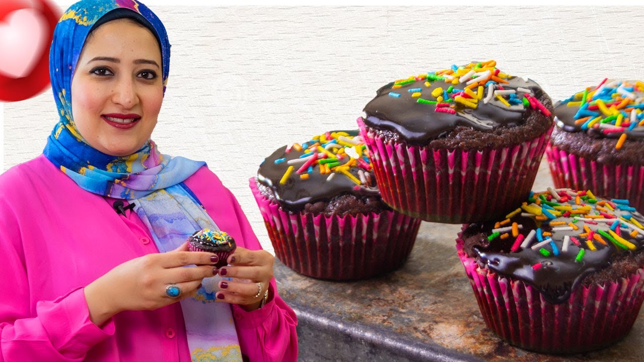 كب كيك شيكولاتة بصوص شيكولاتة خطيرة وتحدي محدش هيصدق انها معمولة في البيت 💪🧁🧁