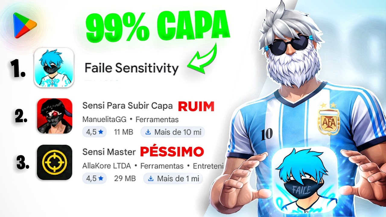 Lancei o Melhor Aplicativo de SENSI da Play Store! 🔥 APP de Sensibilidade Free Fire Faile Sensivity