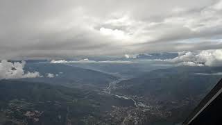 Descent, Approach and Landing - Paro, Bhutan on Airbus 319 taken on GoPro 10 with Audio ATC and Crew