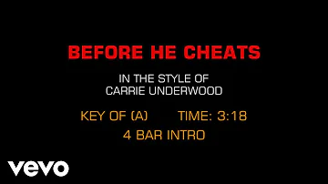 Carrie Underwood - Before He Cheats (Karaoke)