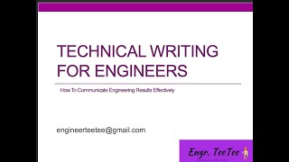 Engineering Technical Writing 