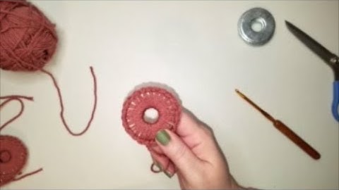 Making Easy Covered Washer Crocheted Pattern Weights