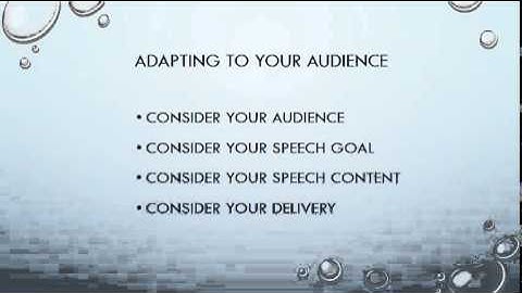 Public Speaking - Chapter 5, 6, & 7 lecture