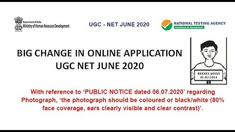 Photograph Issues for NTA UGC NET JUNE 2020
