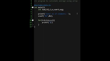 calculate average of number in array- C programming #shorts #coding #cprogramming #ytshorts #array