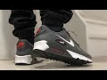 Slept on nike air max 90 iron grey white university red on feet review