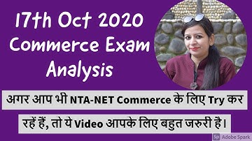 Commerce 17th Oct 2020 Exam Analysis by Be Prepare for UGC-NET