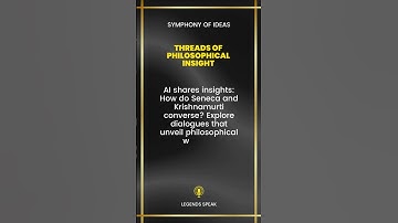 Threads of Philosophical Insight 📜 AI shares insights How do Seneca and Krishnamurti converse E