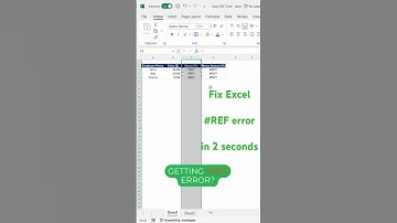 Getting an Excel REF Error when deleting column? - do this instead #ref
