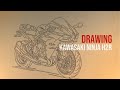 Drawing the Kawasaki Ninja H2R – The Hyperbike Unleashed! ✍️⚡