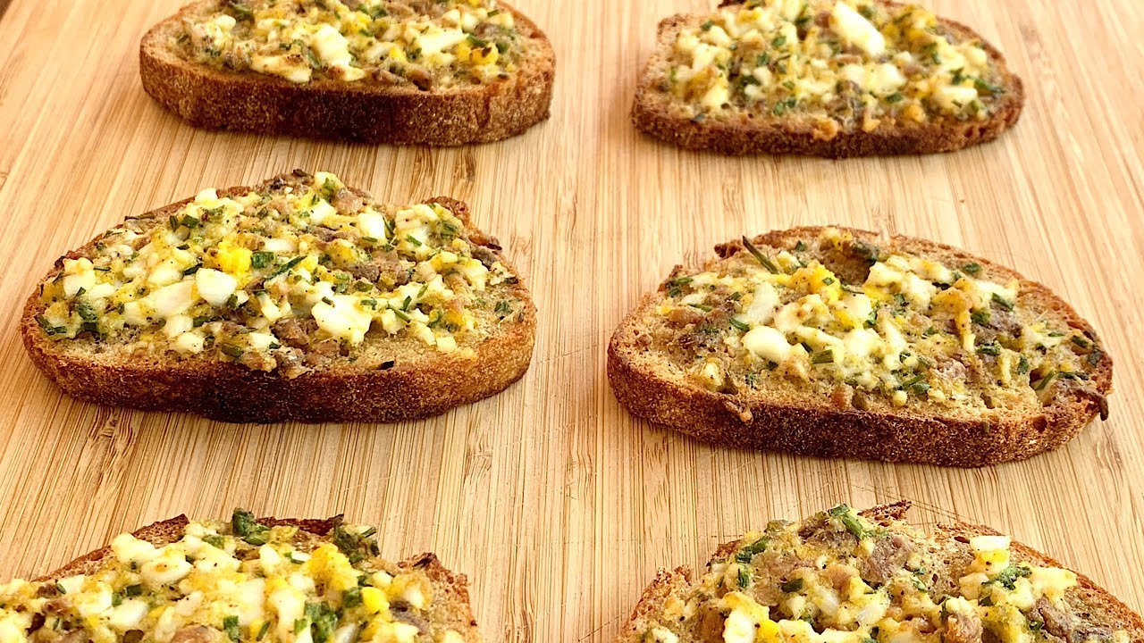 Tartines à l'anchois pour l'apéritif