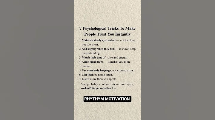 psychological tricks to make people trust you | #growth #motivation #tricks #psychology