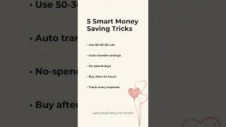 5 Smart Money Saving Tricks