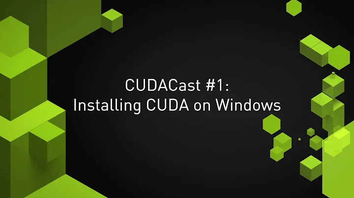 Installing CUDA Toolkit on Windows