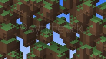Stock Video. 3D cubes loop. Video game landscape. Isometric geometric mosaic pattern.