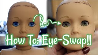How To: Eye-Swap Your American Girl Doll!!
