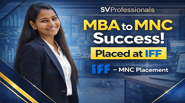 How an MBA Graduate Cracked IFF MNC Interview | SV Professionals Success story - S. Bhargavi