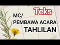 MC PEMBAWA ACARA TAHLILAN