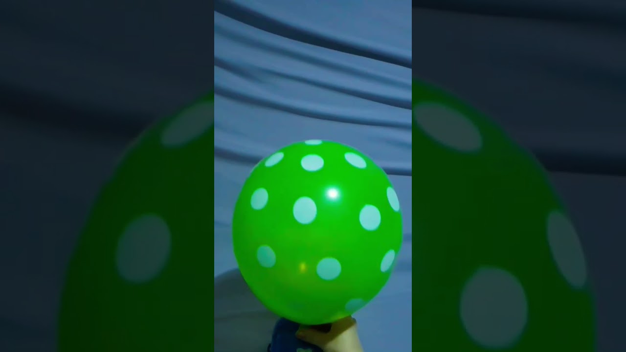 GREEN POLKA DOT BALLOON INFLATION AND DEFLATION!!!
