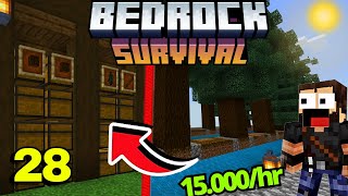 A MEGA FARM de MADEIRA na SÉRIE do MINECRAFT SURVIVAL BEDROCK 1.20