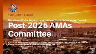 Post 2025 AMAs Committee (2.13.2020)