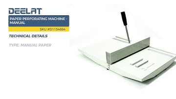 Paper Perforating Machine - Manual