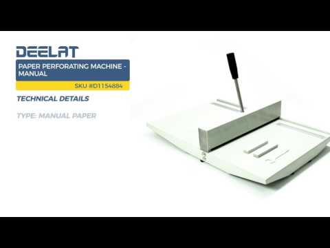 Paper Perforating Machine - Manual 