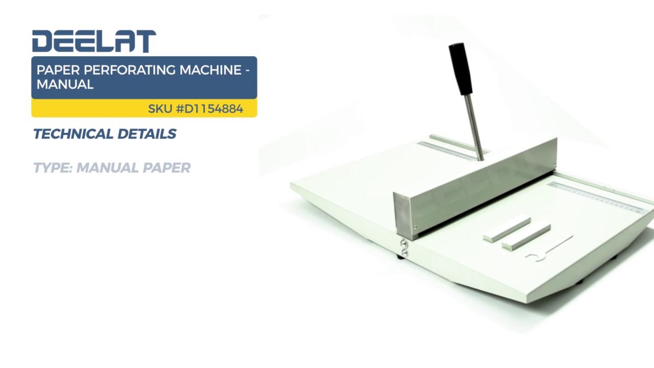 Paper Perforating Machine - Manual 