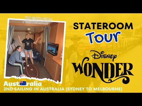 STATEROOM with Balcony TOUR | Disney Wonder | 4-person cabin Video Thumbnail