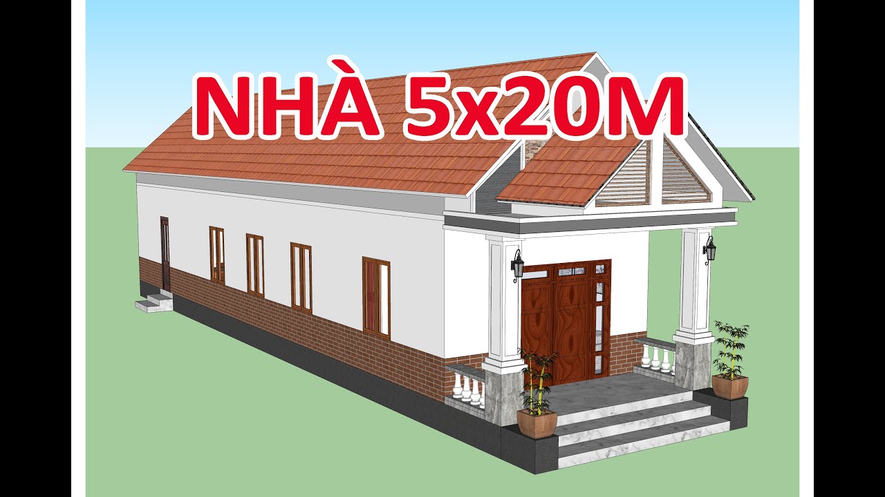 Top 50 mẫu nhà cấp 4 giá rẻ 5x20 đẹp nhất