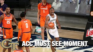 Georgia Tech's Moses Wright Starts The Game With 2 Explosive Dunks | ACC Must See Moment