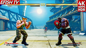 Guile vs Balrog (Hardest AI) - Street Fighter V