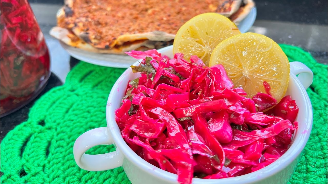مخلل اللهانه الاحمره حضريها بيوم واحد ☝️ طرشي اللهانه