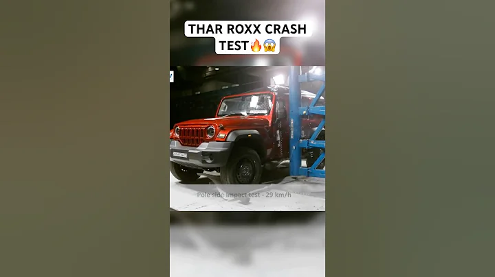 New Mahendra Thar ROXX Crash test 🔥😱#newcar #ytshorts #automobile #trendingshort #viral