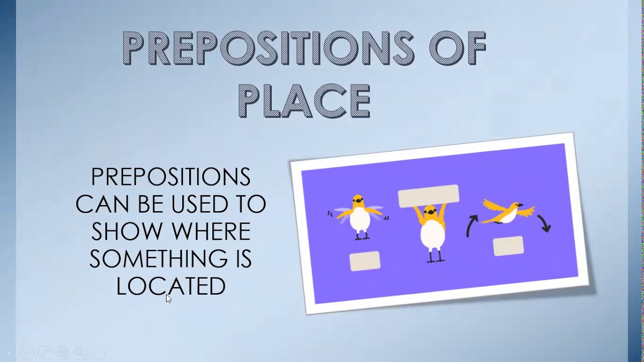 PREPOSITIONS OF PLACE - YouTube