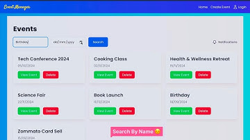 Event Management System Project in MERN Stack with Source Code | Full Stack App React Node MongoDB 🔥