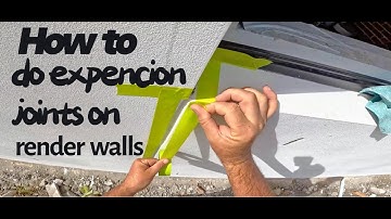 How to do expansion joints on render walls