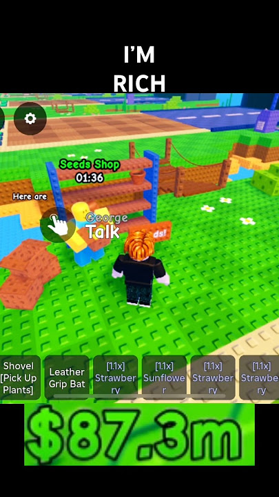 MY FIRST 87M #plantsvsbrainrots #roblox
