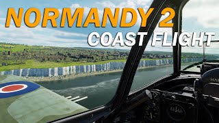 P47 Flight along the British Coast | DCS Normandy 2 Map Flight (No Commentary)