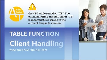CDS Table function Client Handling in ABAP on Cloud | ABAP on Cloud contact@anubhavtrainings.com