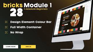 Learn Bricks WordPress #28 ► Design Element: Colour Bar, Full Width  ∫  Beginners Course 2026