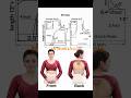 Beautiful Back &amp;Front neck blouse Drafting #shorts #youtubeshorts #blousedrafting #mpreuse&amp; recycle