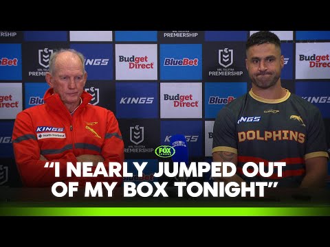 Chirpy Bennett in awe of Nicholls try | Dolphins Press Conference | Fox League